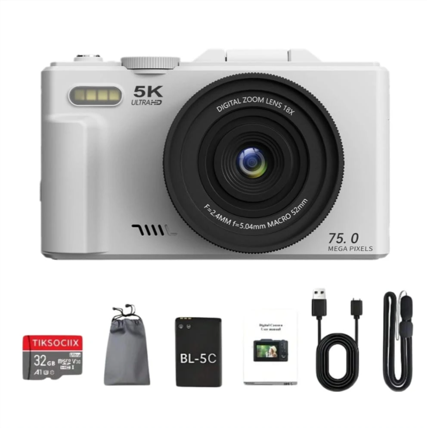 5K UHD Digital Vlogging Camera with Flip Screen