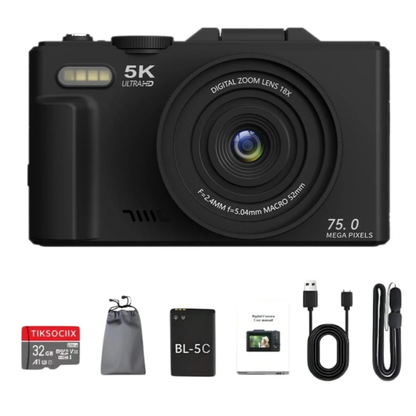 5K UHD Digital Vlogging Camera with Flip Screen