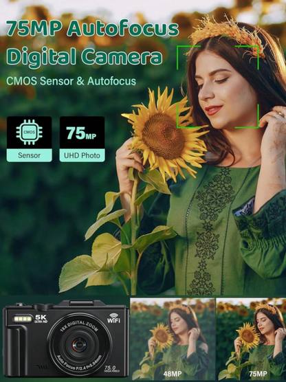 5K UHD Digital Vlogging Camera with Flip Screen