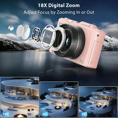 5K UHD Digital Vlogging Camera with Flip Screen
