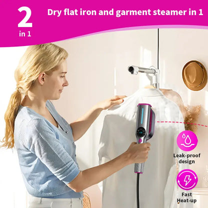 Garment Steamer for Clothes, Portable Travel Clothing Steamer Iron, 7 Mode with LED Display, 5s Fast Heating, 90° Swivel Handle, New Year Gift,Summervibes